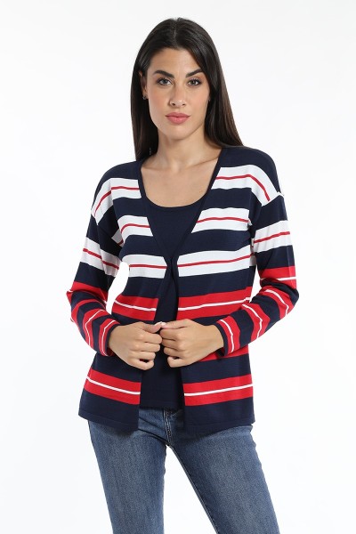 FINTO TWIN SET RIGATO MARA...