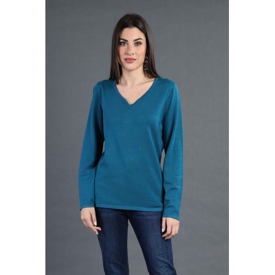 MAGLIA BASICA CON SCOLLO...