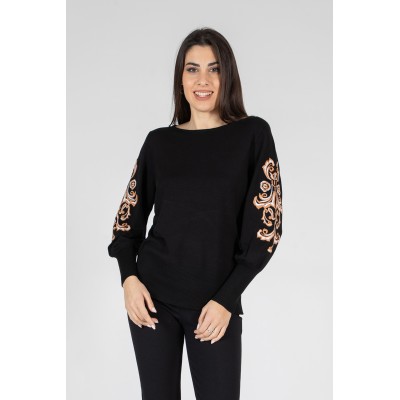 MAGLIA RICAMO MANICHE MARA...