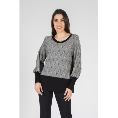 MAGLIA JAQUARD RICAMATA...