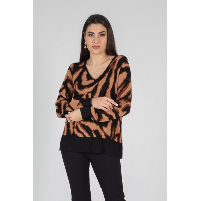 MAGLIA FANTASIA SCOLLO A V...