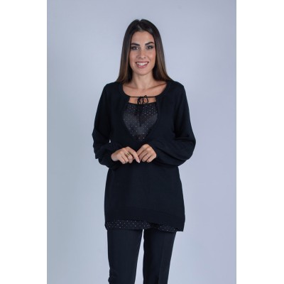 FINTO TWIN SET STRASS MARA...