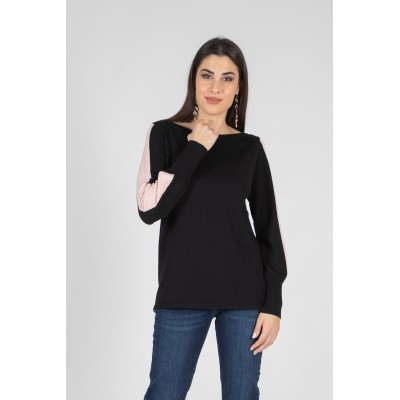 MAGLIA MANICHE A CONTRASTO...