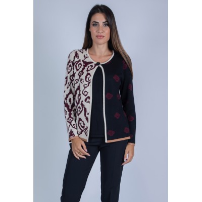 FINTO TWIN SET JAQUARD MARA...