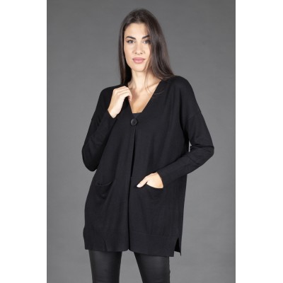 CARDIGAN DONNA BASIC LUNGO...