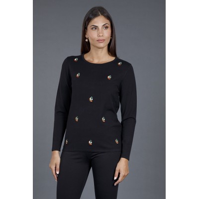 MAGLIA DONNA RICAMATA MARA...