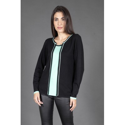 MAGLIA DONNA BICOLORE MARA...