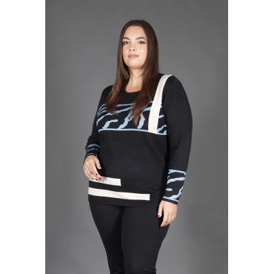 MAGLIA DONNA JAQUARD CURVY...