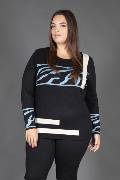 MAGLIA DONNA JAQUARD CURVY...