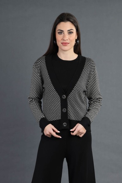 CARDIGAN DONNA JAQUARD...