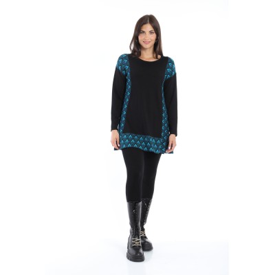 MAXI PULL CON BORDI JAQUARD...