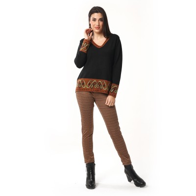 MAGLIA SCOLLO V JAQUARD...