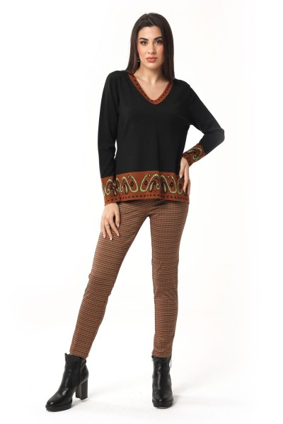 MAGLIA SCOLLO V JAQUARD...