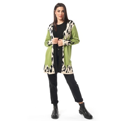 CARDIGAN JAQUARD ANIMALIER...