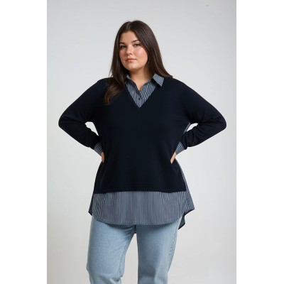 MAGLIA CAMICIA CURVY MARA...