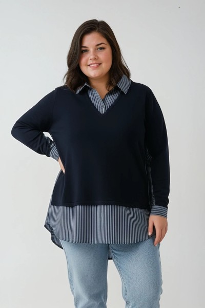 MAGLIA CAMICIA CURVY MARA...