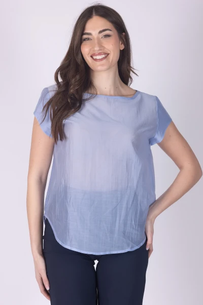 BLUSA LYOCEL CON MANICA AD...