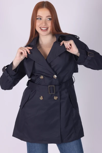 TRENCH BASIC CON BOTTONI...