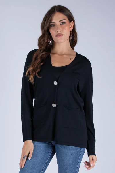 CARDIGAN IN MAGLIA CON...