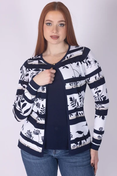 FINTO TWIN SET RIGHE MARA...