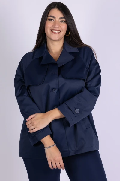 TRENCH CURVY MODELLO CABAN...