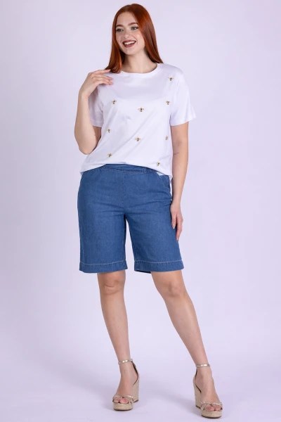 BERMUDA CHAMBRAY ELASTICO...