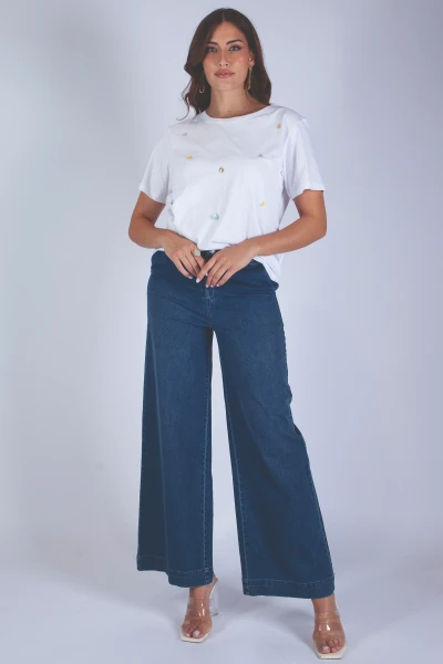 PANTALONE PALAZZO CHAMBRAY...