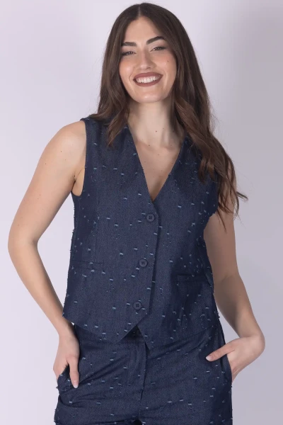 GILET DI JEANS EFFETTO...