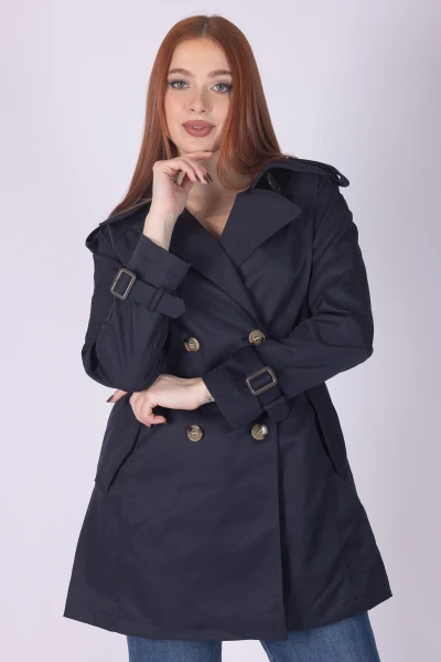 TRENCH BASIC CON BOTTONI...
