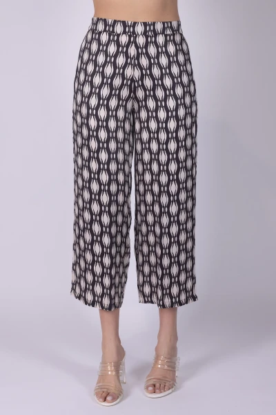 PANTALONE CROPPED SETA...