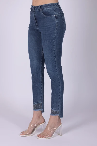 JEANS STRASS SFRANGIATO...