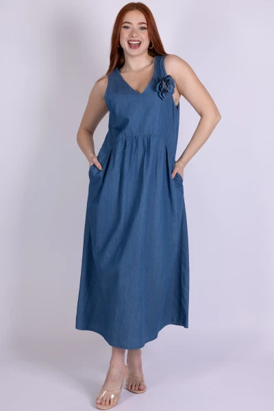 ABITO CHAMBRAY CON SPILLA...