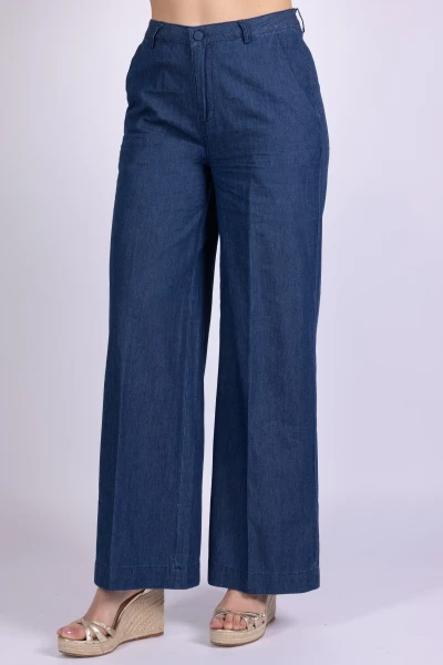 PANTALONE PALAZZO CHAMBRAY...