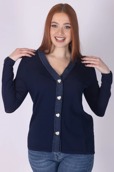 CARDIGAN CON INSERTI JEANS...