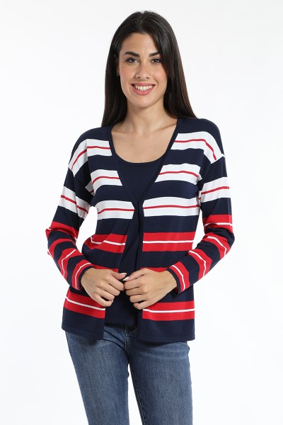 FINTO TWIN SET RIGATO MARA...