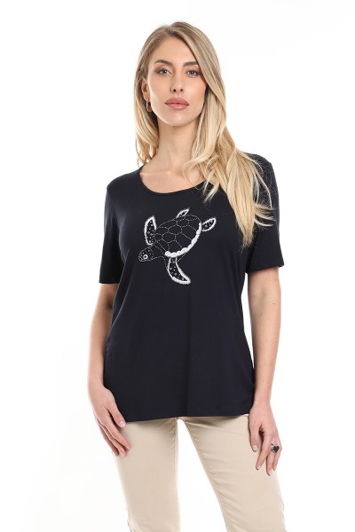 T-SHIRT TARTARUGA RICAMATA...