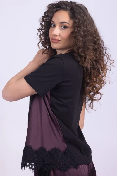 T-SHIRT PIZZO RASO MARA...