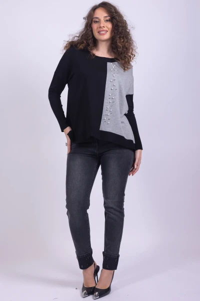 JEANS MODELLO SIGARETTA CON...