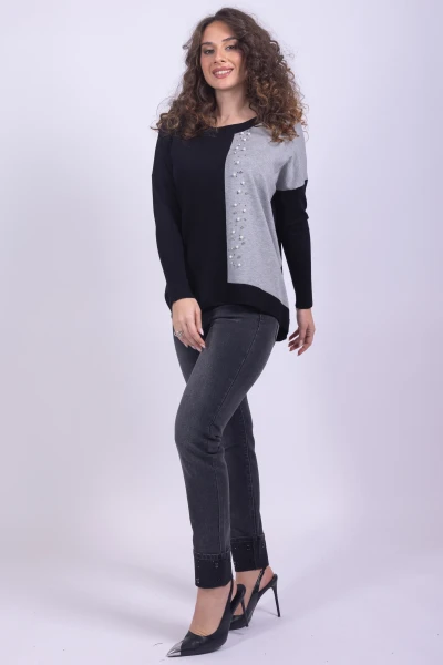 JEANS MODELLO SIGARETTA CON...
