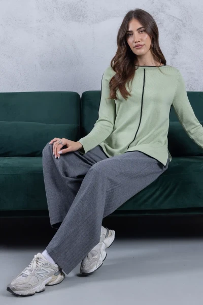 PANTALONE PALAZZO IN TWEED...