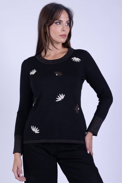 MAGLIA RICAMO LUREX MARA...