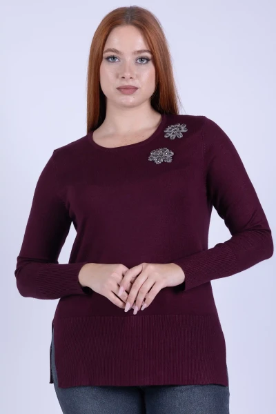 MAGLIA GIROCOLLO FIORI...