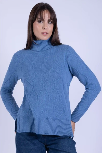 MAGLIA COLLO ALTO PURA LANA...