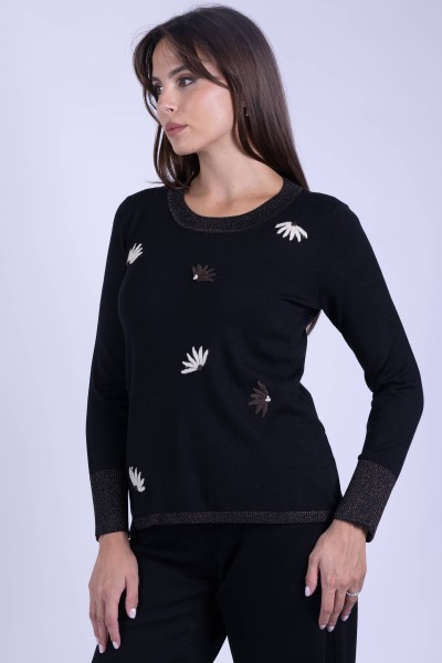 MAGLIA RICAMO LUREX MARA...