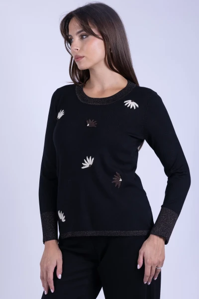 MAGLIA RICAMO LUREX MARA...