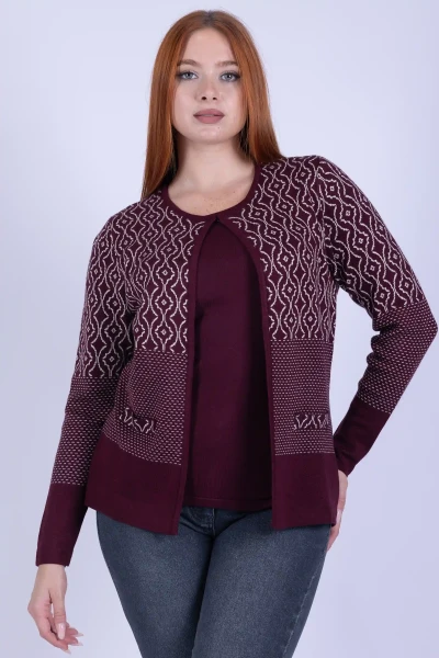 FINTO TWIN SET JACQUARD...