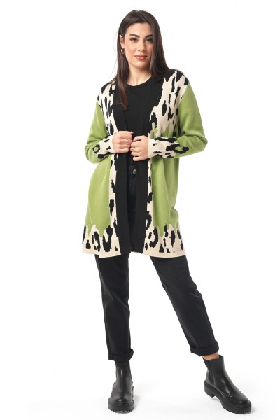 CARDIGAN JAQUARD ANIMALIER...