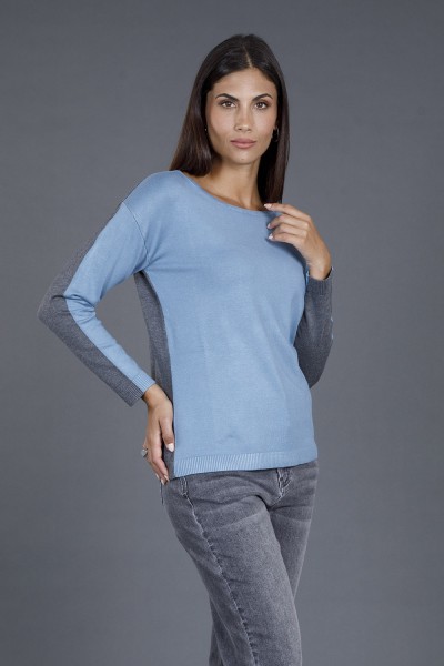 MAGLIA DONNA BICOLORE MARA...