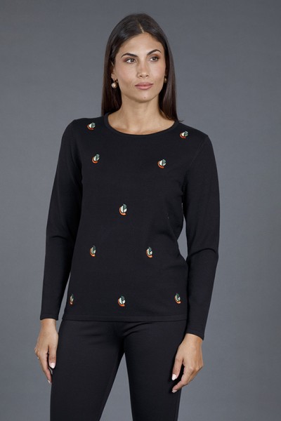 MAGLIA DONNA RICAMATA MARA...