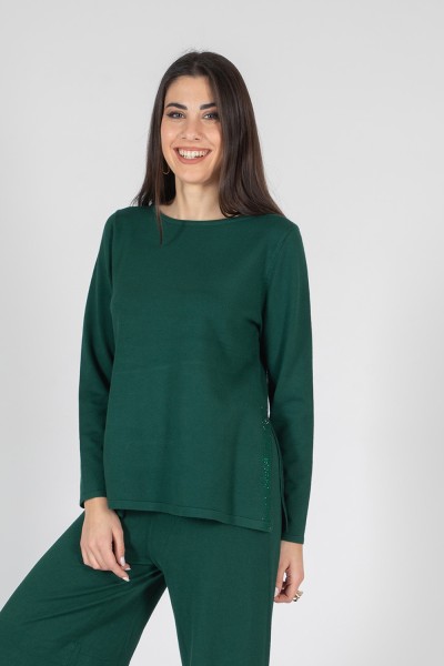 MAGLIA SPACCHETTI STRASS...